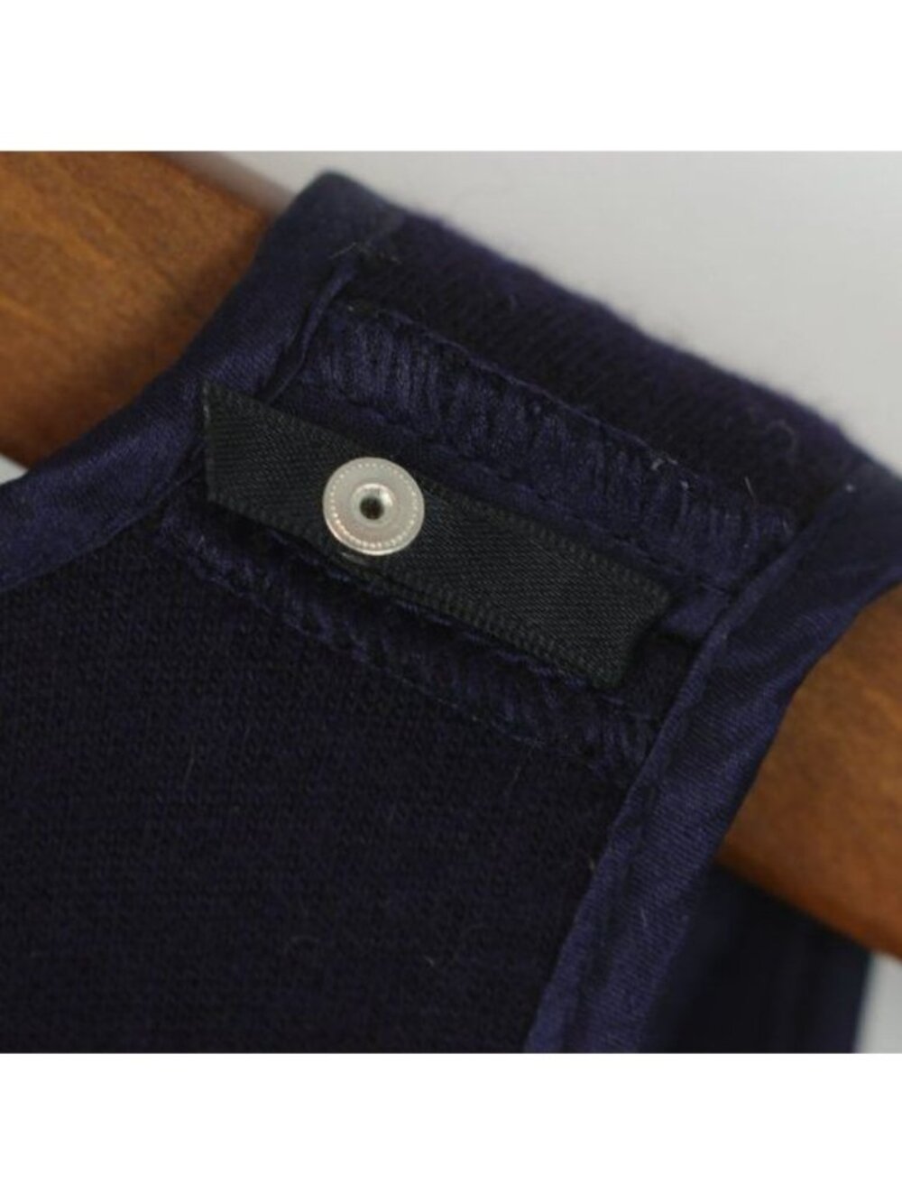 Banana Republic Women's Size 0 Navy Knit Wool Blend Scoop Neck Sheath Dress - Picture 8 of 10